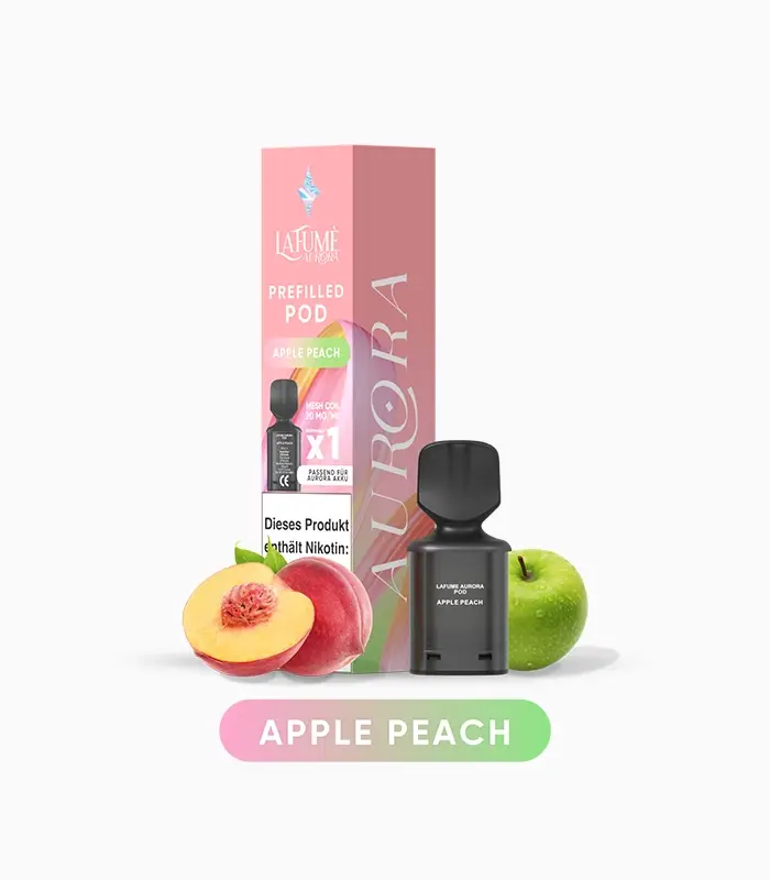 Apple Peach Fruit La Fume Aurora Pod – Bild 1